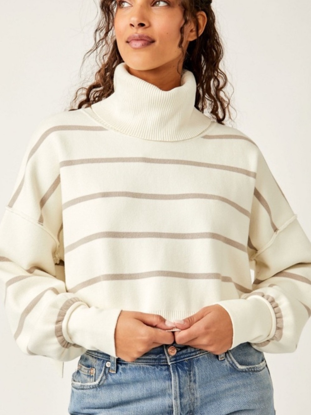 Free people Paulie sweater pullover stripe oversized baggie sweatshirt